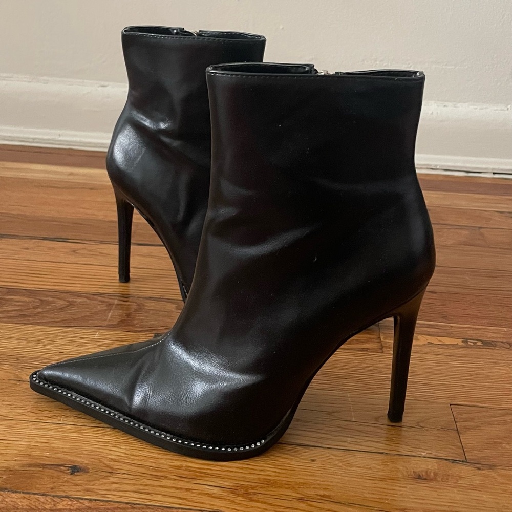 Zara Heeled Ankle Boots with Crystals